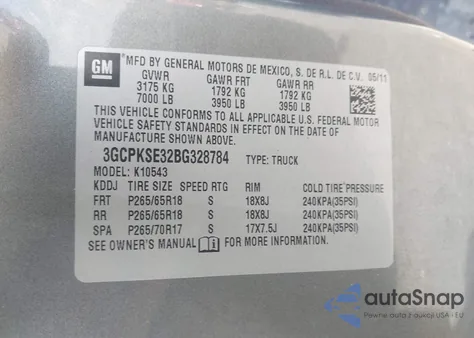 2011 Chevrolet Silverado K1500 Lt from USA, damaged, VIN 3GCPKSE32BG328784